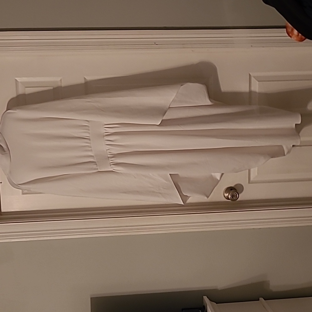 LIVD Tina Tulip Hem Pocket White Dress 1x Flowy - Picture 6 of 9